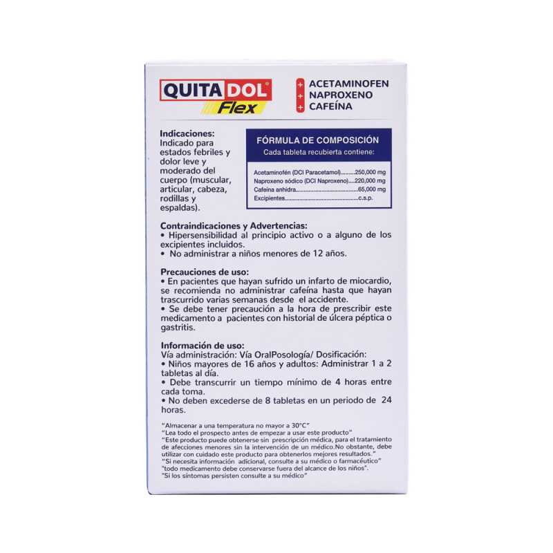 QUITADOL TABLETAS CAJA X 6 BLISTER X 10