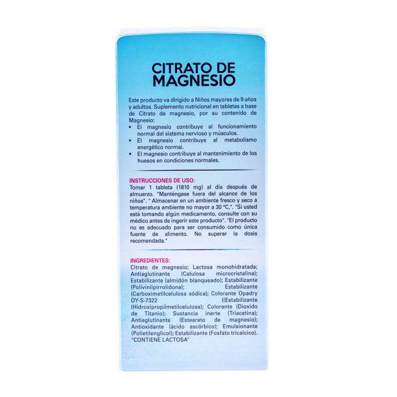 CITRATO DE MAGNESIO FRASCO X 60 TABLETAS