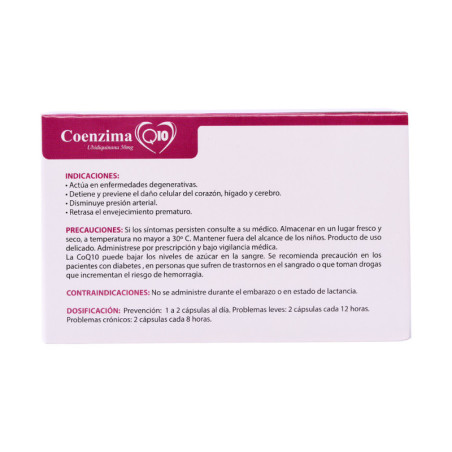 COENZIMA Q 50 MG CAPSULA X 3 BLISTER X 10