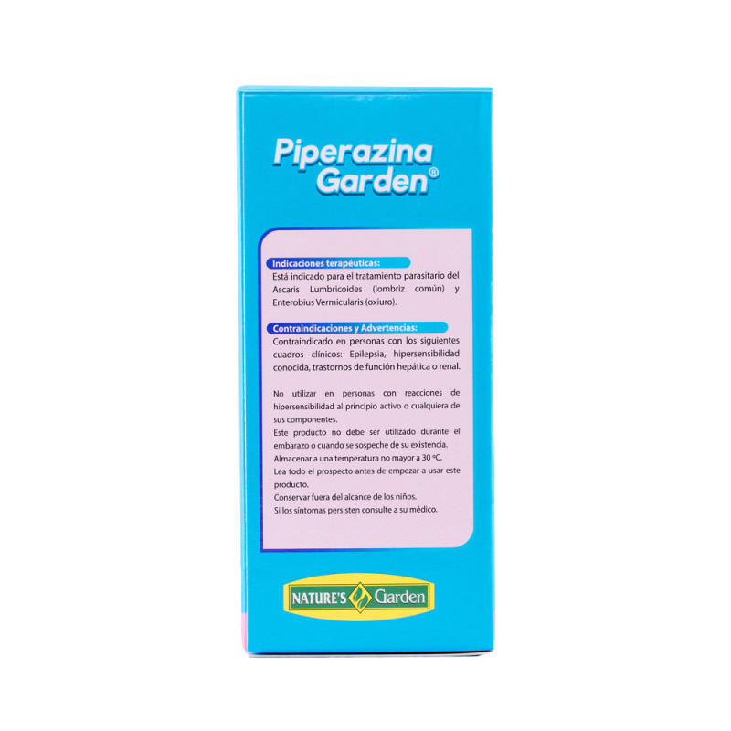CITRATO DE PIPERAZINA GARDEN FRASCO X 120 ML