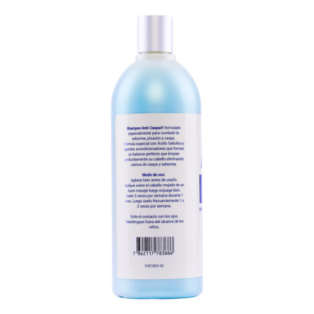 SHAMPOO ANTICASPA EMULSION FRASCO X 600 ML