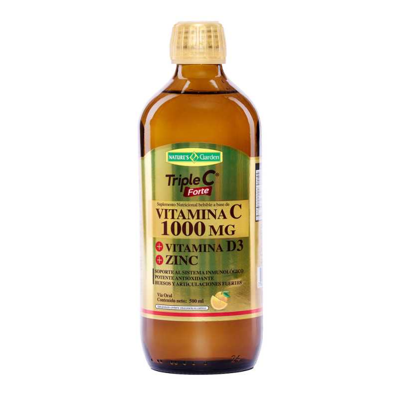 TRIPLE C FORTE BEBIBLE A BASE DE VITAMINA C VITAMINA D3 Y ZINC FRASCO X 500 ML DT