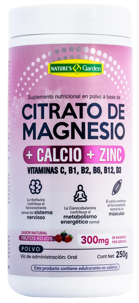 CITRATO DE MAGNESIO + CALCIO + ZINC + VITAMINAS