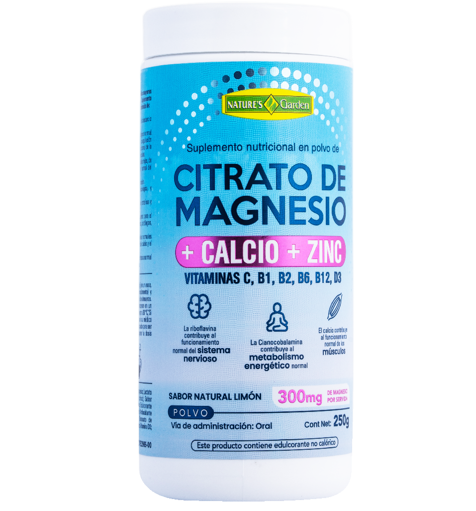 CITRATO DE MAGNESIO + CALCIO + ZINC + VITAMINAS