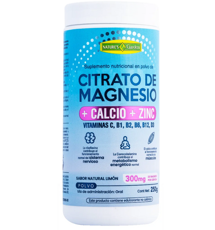 CITRATO DE MAGNESIO + CALCIO + ZINC + VITAMINAS